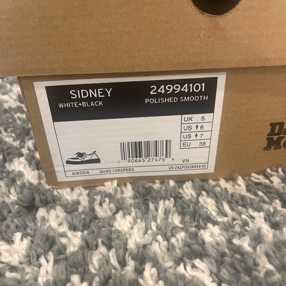 Dr. Martens Black and White Woven Lace-Up Shoes - Picture 4 of 4